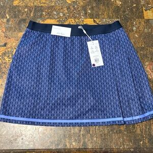 Lady Hagen Side Pleat Golf Tennis Skort Argyle Geo Navy Women's Large New